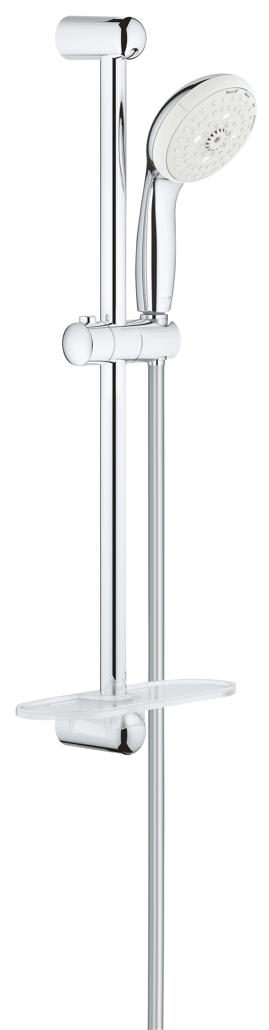 

Душевой гарнитур GROHE New Tempesta 100 с мыльницей, душевая штанга 600 мм, 9,5 л/мин, хром (28436002), 28436002