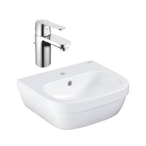 Набор для ванной комнаты: смеситель для раковины GROHE Get и мини-раковина GROHE Euro Ceramic 45 см (NC0007)