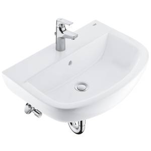 Набор для ванной: раковина 60, смеситель StartFlow и сифон, GROHE Bau Ceramic, (39472000)