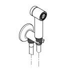 Гигиенический душ с угловым вентилем, 1 вид струи, GROHE Sena Trigger Spray 35, хром, (26332000)