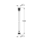 Душевой шланг GROHE Silverflex Long-Life 1000 мм, с защитой от перекручивания, хром (26334000)