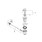 Донный клапан для смесителей для раковины/биде GROHE, хром (28910000)