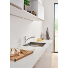 Смеситель для кухонной мойки GROHE Eurosmart с вытяжным душем, суперсталь (30305DC0)