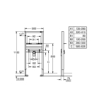 Система инсталляции для раковины GROHE Rapid SL (1,13 м) со звукоизоляцией подключений смесителя (38554001)