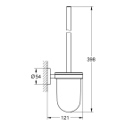 Туалетный ершик GROHE Essentials в комплекте, суперсталь (40374DC1)