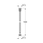 Душевой шланг GROHE Relexaflex Metal Long-Life 1500 мм, белая луна (28143LS0)