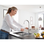 Смеситель для кухонной мойки GROHE Blue Home с системой фильтрации, охлаждения и газирования воды, суперсталь (31455DC0)
