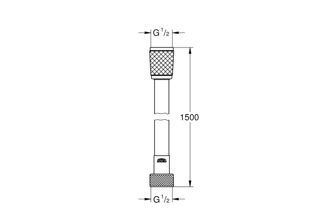Душевой шланг GROHE VitalioFlex Comfort 1500 мм, с защитой от перекручивания, хром (28743001)