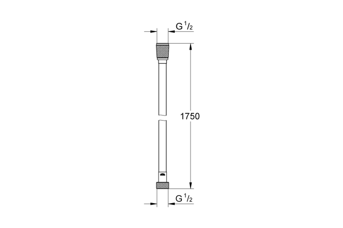 Душевой шланг GROHE Silverflex 1750 мм, с защитой от перекручивания, холодный рассвет глянец (28388GL0)