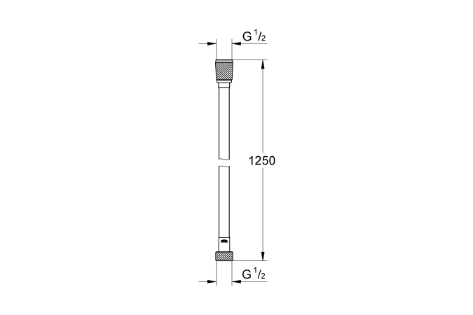 Душевой шланг GROHE Silverflex 1250 мм, с защитой от перекручивания, холодный рассвет глянец (28362GL0)