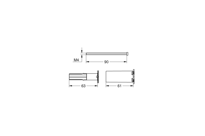Универсальный набор удлинителей GROHE Rapido SmartBox 25 мм - для комплектов верхней монтажной части термостатов Grohtherm (2 рукоятки) (14058000)