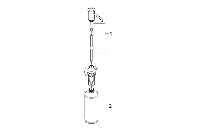 Дозатор жидкого мыла GROHE Authentic, суперсталь (40537DC0)