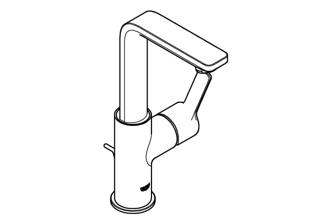 Смеситель для раковины GROHE Lineare с донным клапаном, L-Size, хром (23296001)