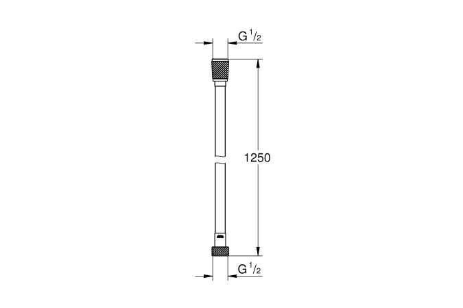 Душевой шланг GROHE Silverflex Long-Life 1250 мм, с защитой от перекручивания, хром (26335000)