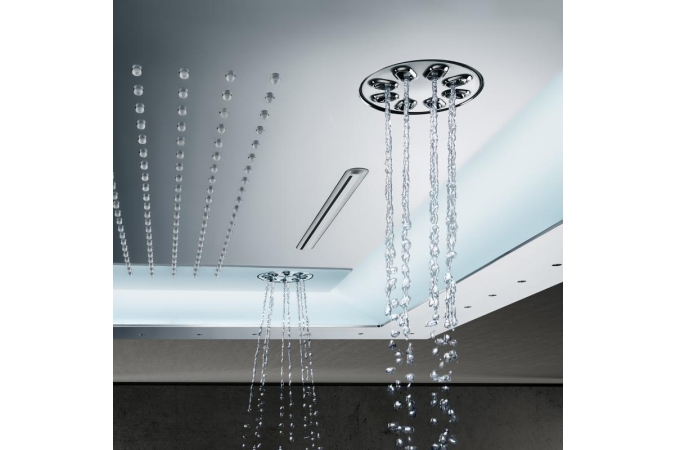 Потолочный душ с 6+ режимами струи и с подсветкой, GROHE Rainshower F-Series 40, хром, (26373001)