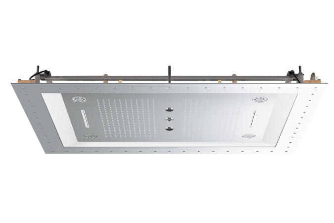 Потолочный душ с 6+ режимами струи и с подсветкой, GROHE Rainshower F-Series 40, хром, (26373001)