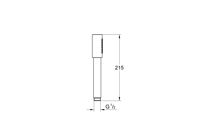 Ручной душ GROHE Sena Stick, ограничение расхода воды 6,6 л/мин, хром (26465000)