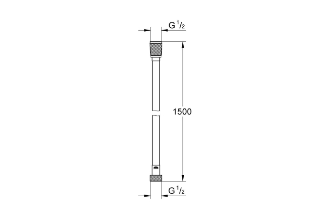 Душевой шланг GROHE VitalioFlex Silver 1500 мм, с защитой от перекручивания, хром (27505000)