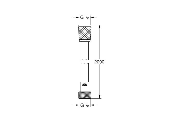 Душевой шланг GROHE Rotaflex 2000 мм, с защитой от перекручивания, хром (28413001)
