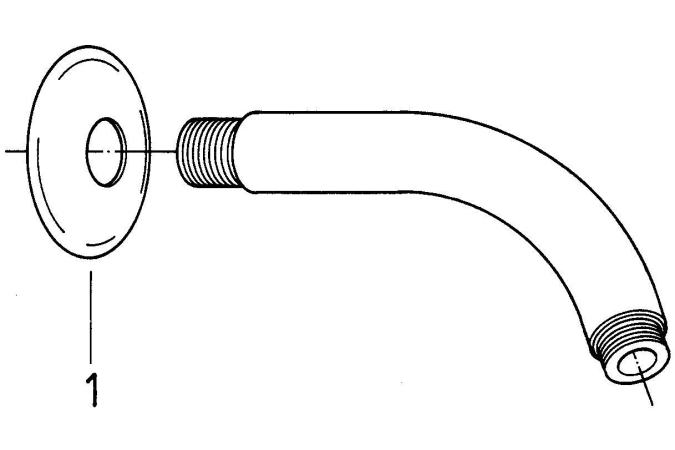 Душевой кронштейн GROHE Relexa neutral 147 мм, хром (28541000)