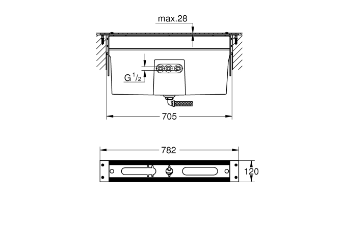 Монтажный ящик смесителя для ванны на 4-5 отверстий GROHE (29037002)