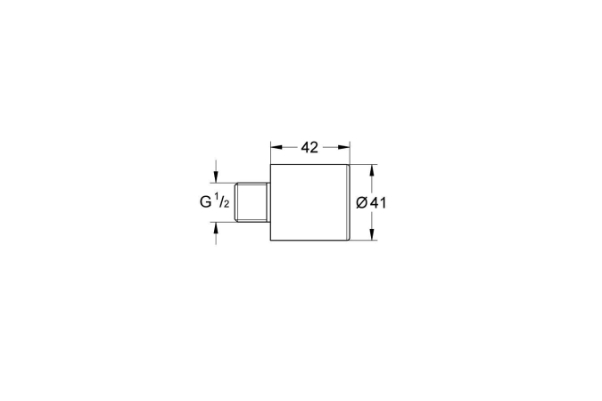 Удлинение для автоматического настенного вентиля 1/2″ GROHE Euroeco Cosmopolitan T, хром (36316000)