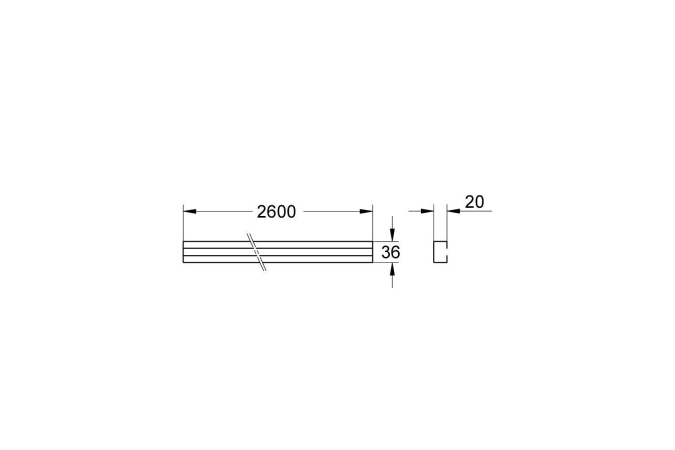 Элемент-рельс для рядного монтажа GROHE Rapid SL (37310000)