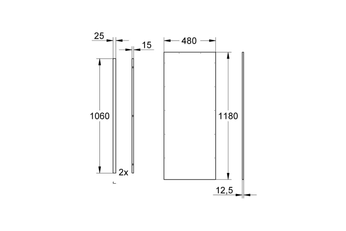 Набор для установки систем инсталляции для писсуара GROHE Rapid SL для гипсокартонных перекрытий (1,13 м) (38630001)