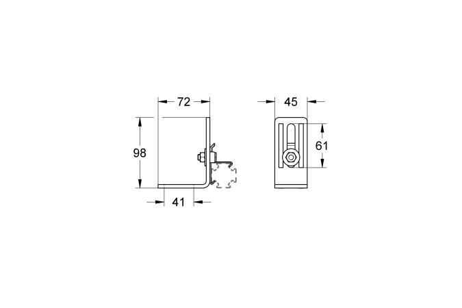 Угловой элемент для монтажа к полу или стене GROHE Rapid Pro (39023000)