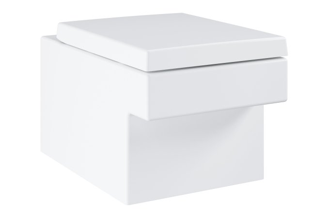 Унитаз подвесной безободковый GROHE Cube Ceramic с сиденьем с микролифтом (NW0038)