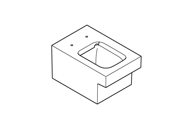 Унитаз подвесной, безободковый, GROHE Cube Ceramic, альпин-белый, (3924500H)