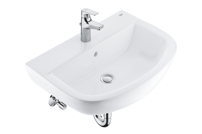 Набор для ванной: раковина, смеситель StartFlow и сифон, GROHE Bau Ceramic, (39472000)