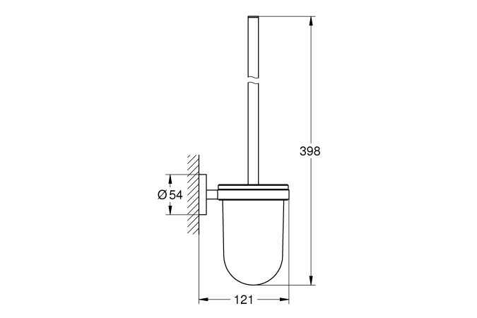 Туалетный ершик GROHE Essentials в комплекте, суперсталь (40374DC1)