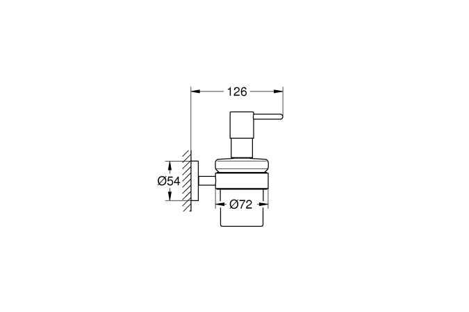 Дозатор жидкого мыла GROHE Essentials с держателем, суперсталь (40448DC1)