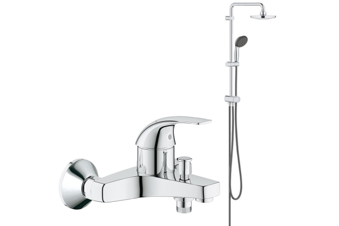 Душевая система Vitalio Start System 180 Flex со смесителем для ванны (NSB0155)