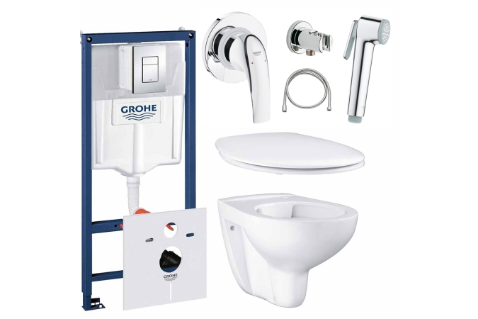 Готовый набор для туалета GROHE Bau Ceramic с панелью смыва Skate Cosmopolitan (NW0009)