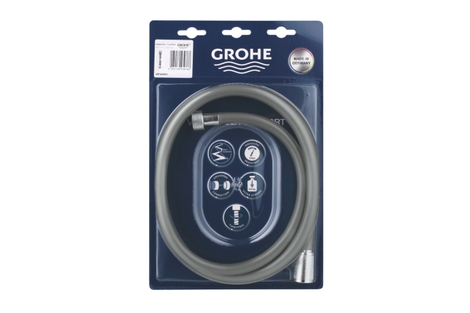 Душевой шланг GROHE VitalioFlex Comfort 1500 мм, с защитой от перекручивания, хром (28743001)